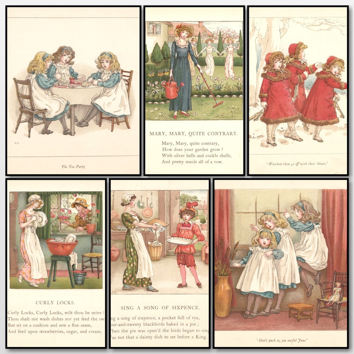 An April's Baby's Book of Tunes, 1900 - Kate Greenaway | A snapshot of some of the images