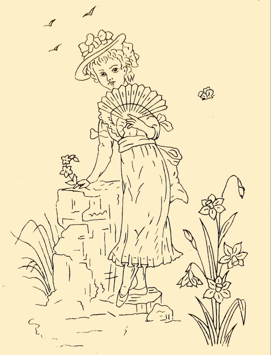 Village Scenes 1880 - Kate Greenaway - 35 images | Dimensions 1479 x 1935 pixels