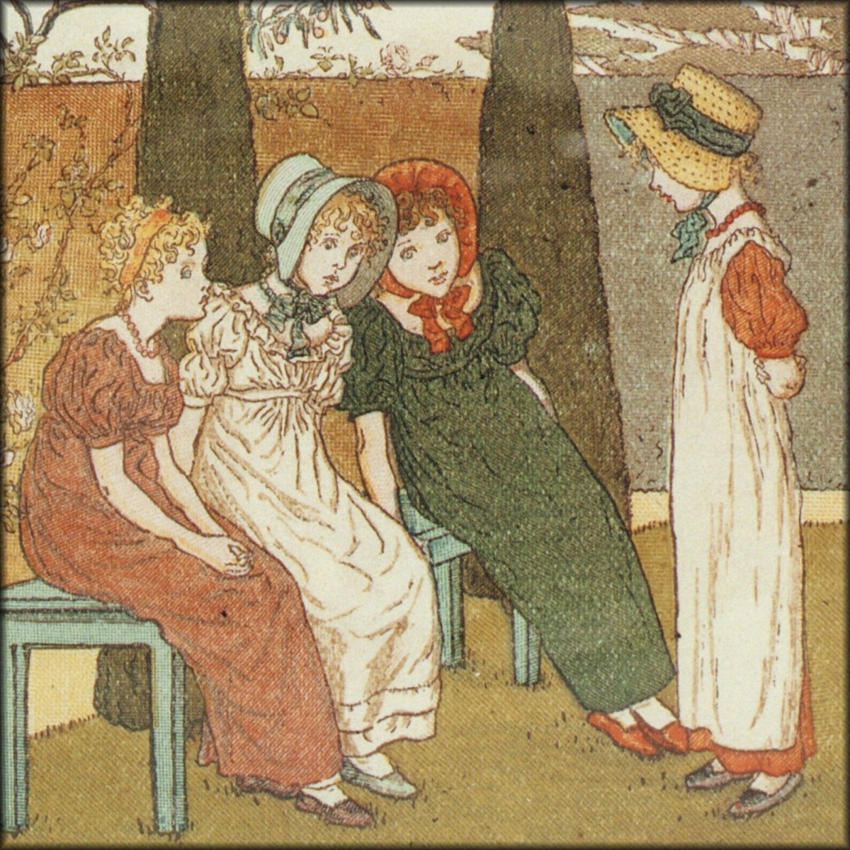 A Day in a Child's Life, 1881 - Kate Greenaway - 3 images | Digital Download - 3 images