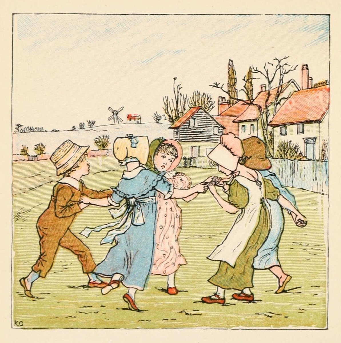 Kate Greenaway's Birthday Book c.1880 - 12 images | Dimensions 1560 x 1569 pixels