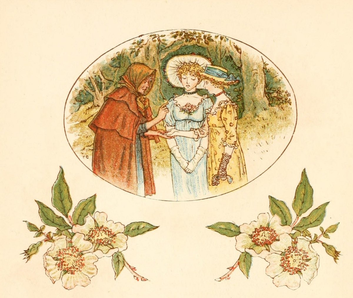 The Language of Flowers, 1884 - Kate Greenaway - 54 images | Dimensions 1833 x 1548 pixels