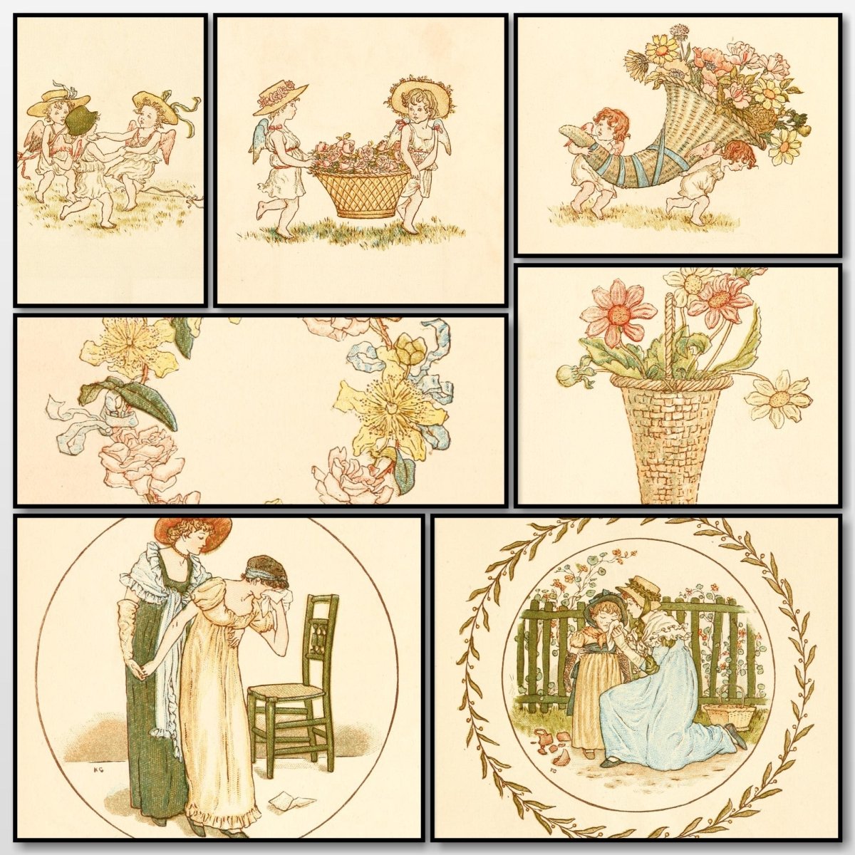 The Language of Flowers, 1884 - Kate Greenaway - 54 images | A snapshot of some of the images