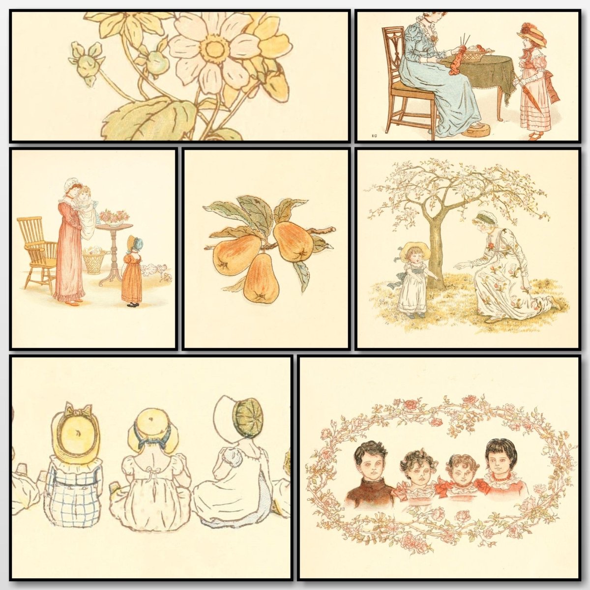 Little Ann & other Poems 1890 - Kate Greenaway - 53 images | A snapshot of some of the images