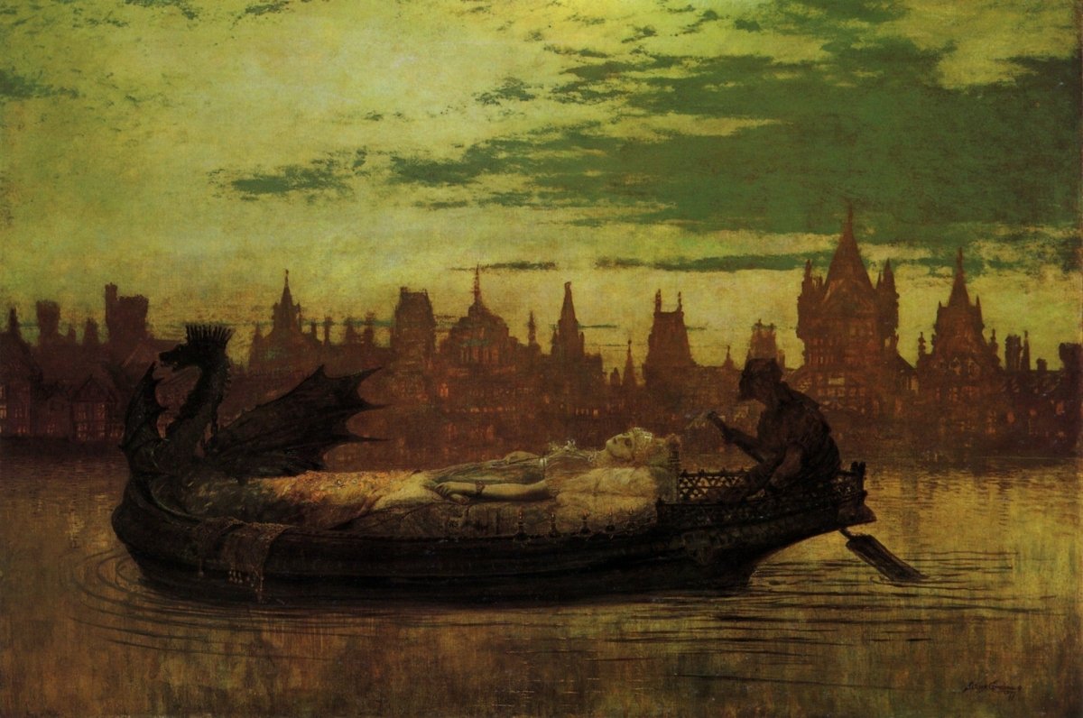 John Atkinson Grimshaw - Elaine 1877 | Dimensions 5446 x 3612 pixels