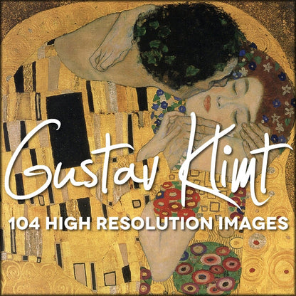 Gustav Klimt Public Domain Images including The Kiss | Digital Download - 104 images