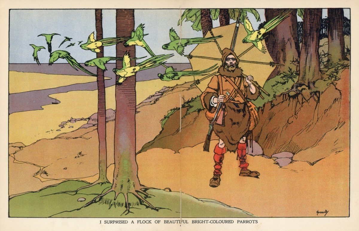 Robinson Crusoe 1936 - John Hassall (1868-1948) | Dimensions 9040 x 5830 pixels