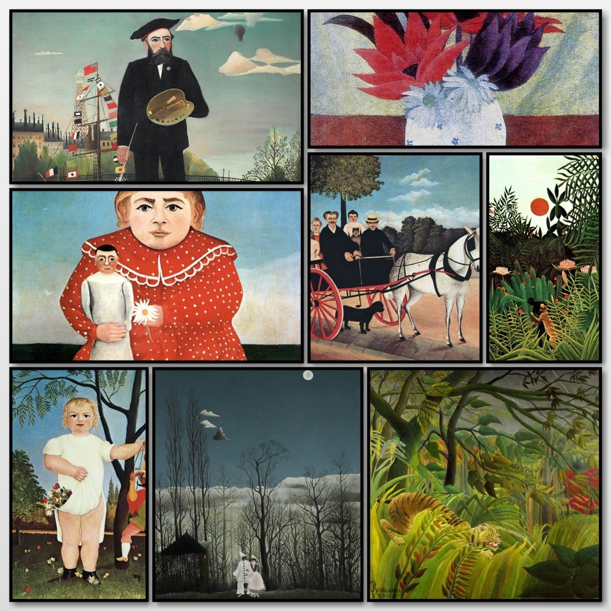 Henri Rousseau Public Domain Images to Download | A snapshot of some of the images