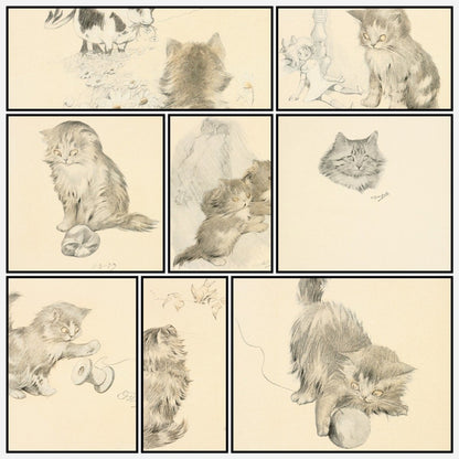 The Kitten's Garden of Verses 1911 - Oliver Herford | A snapshot of some of the images
