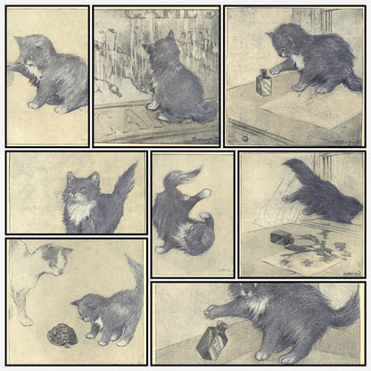 The Rubaiyat of a Persian Kitten 1906 - Oliver Herford | A snapshot of some of the images