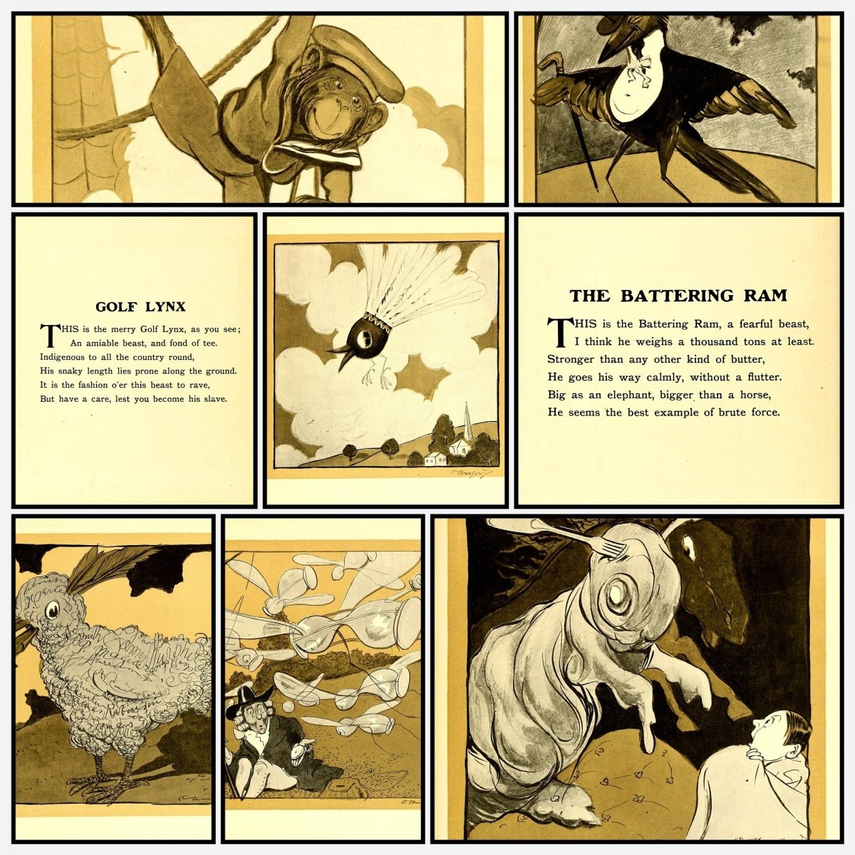 A Phenomenal Fauna 1902 - Oliver Herford - 21 images | A snapshot of some of the images