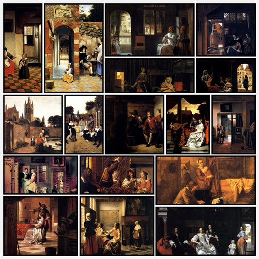 Pieter de Hooch Public Domain Images to Download | A snapshot of some of the images