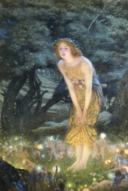 Edward Robert Hughes (1851-1914) - Midsummer Eve c.1908 | Dimensions 4320 x 6440 pixels