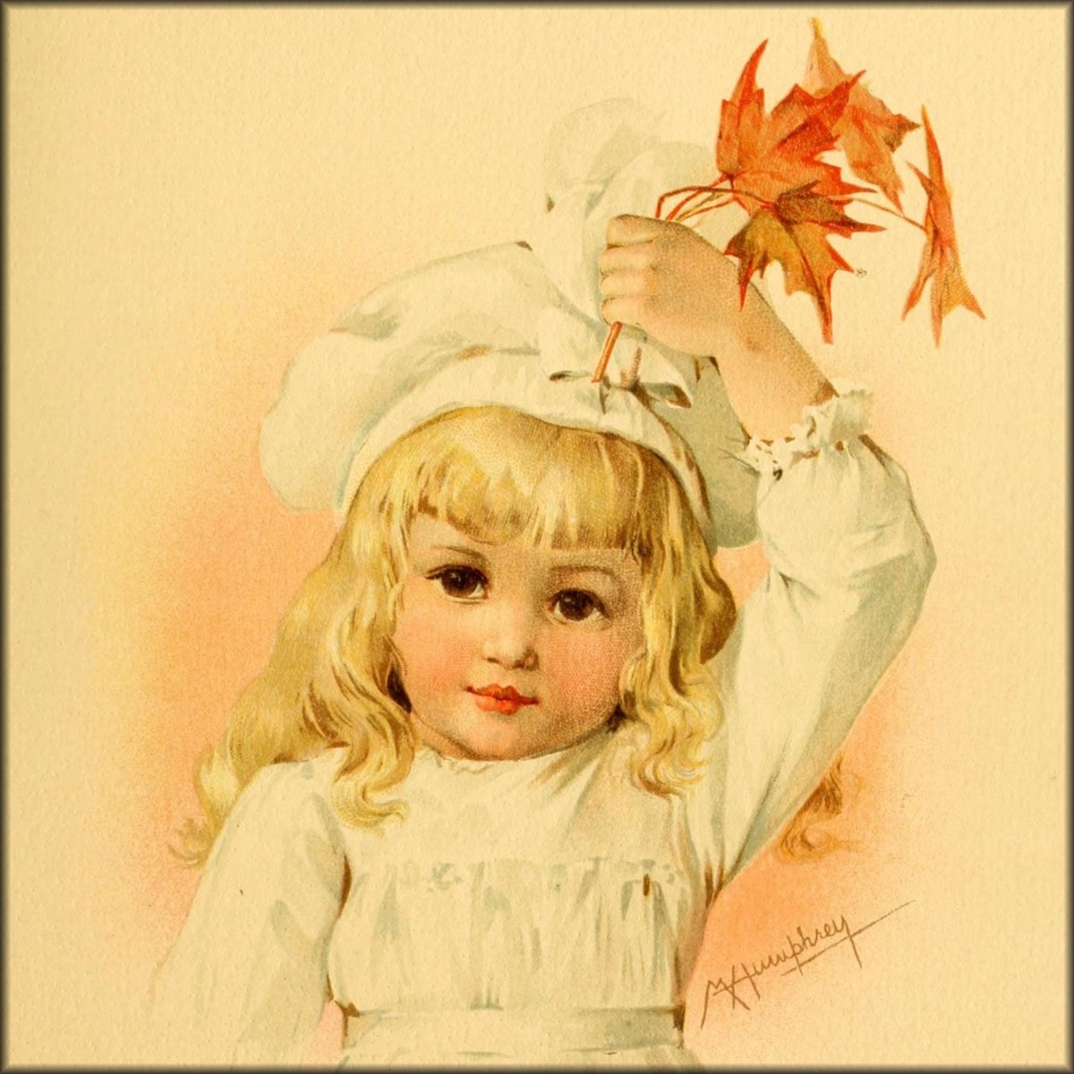 Children of Autumn 1888 - Maud Humphrey - 6 images | Digital Download - 6 imges