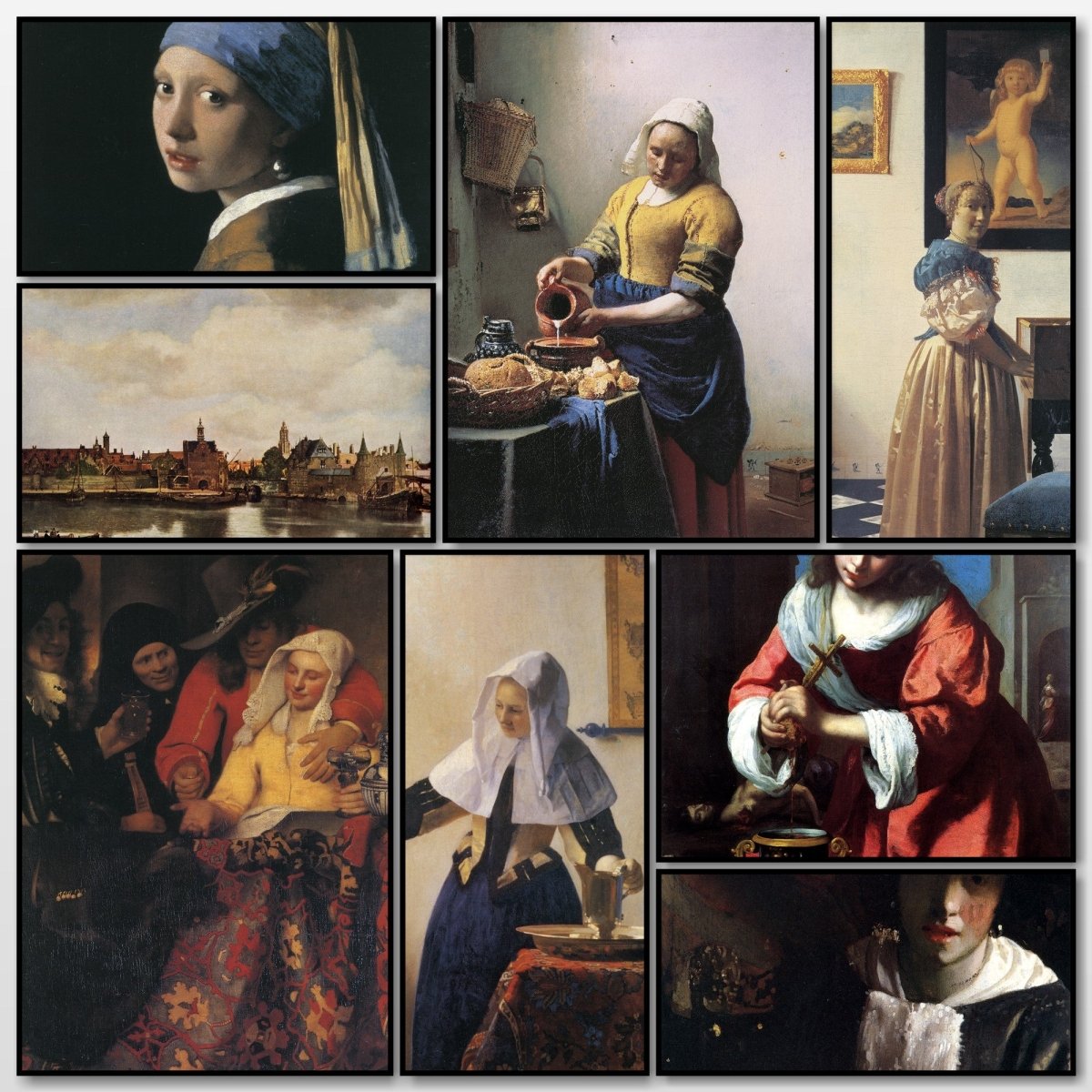Johannes Vermeer Public Domain Images to Download | A snapshot of some of the images