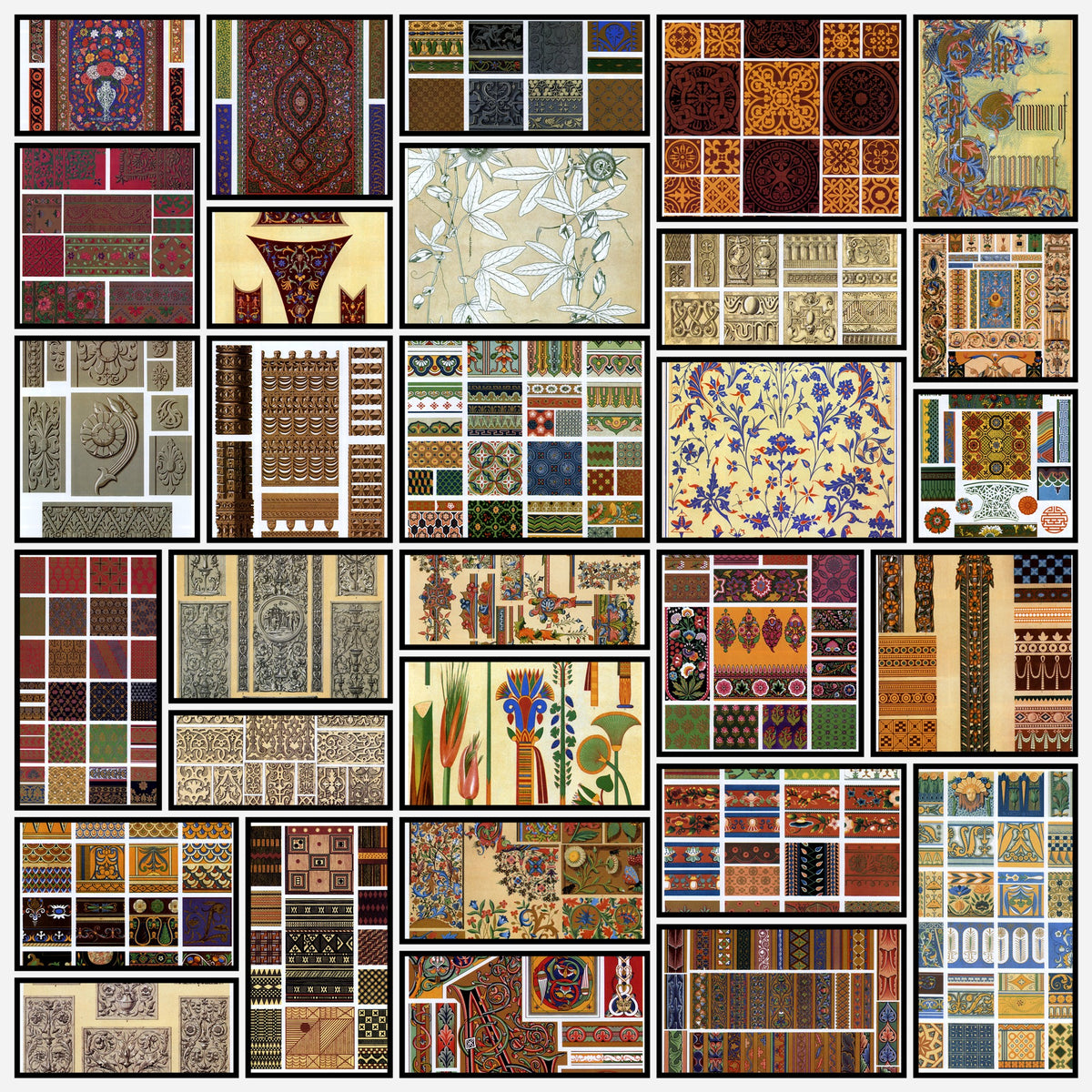 Owen Jones's Grammar of Ornament 101 Public Domain Images to Download | A snapshot of some of the images