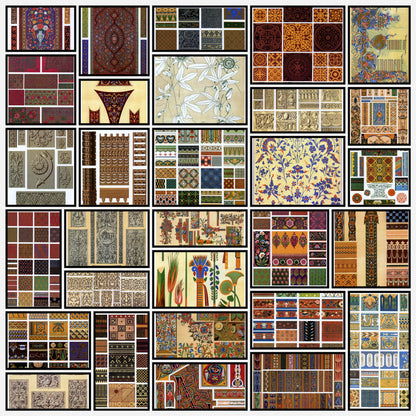 Owen Jones's Grammar of Ornament 101 Public Domain Images to Download | A snapshot of some of the images
