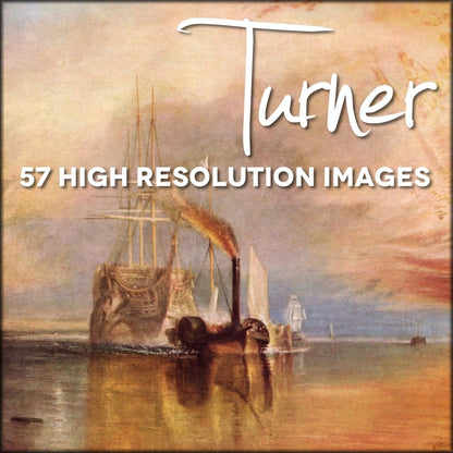 Turner Public Domain Images including The Fighting Temeraire | Digital Download - 57 images
