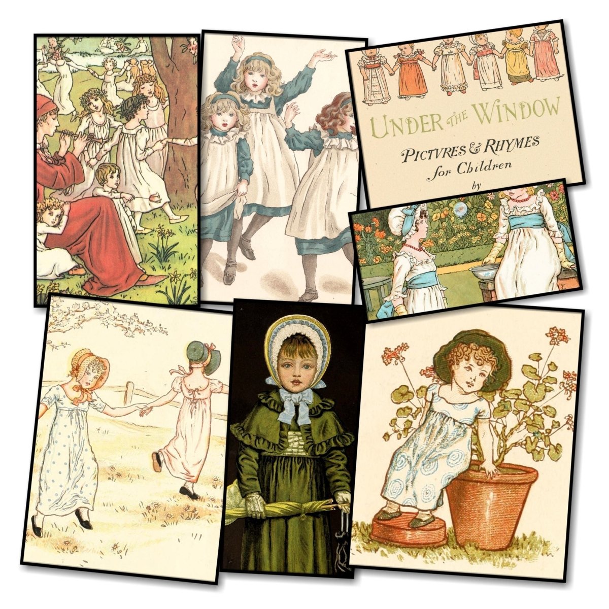Kate Greenaway Public Domain Images to Download | Kate Greenaway (1846-1901) Bundle of 15 Collections