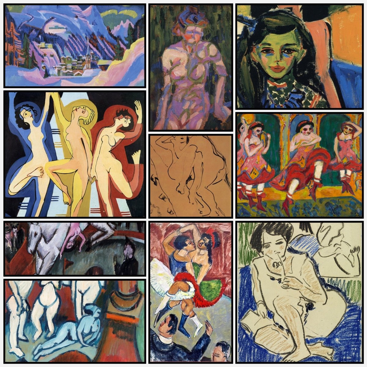 Ernst Kirchner Public Domain Images to Download | A snapshot of some of the images