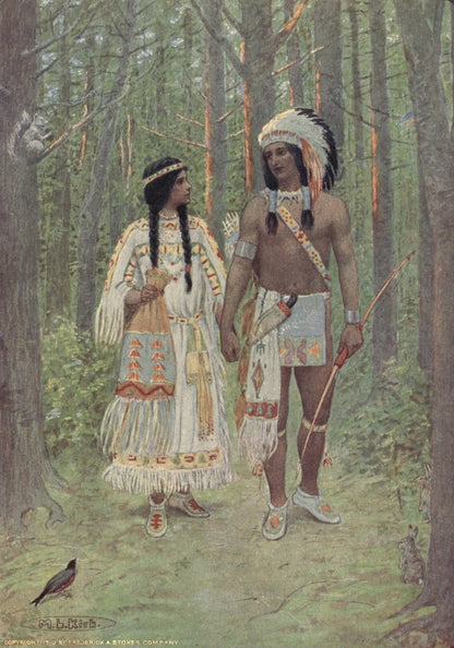 The Story of Hiawatha 1910 - Maria Kirk - 12 images | Dimensions 1780 x 2540 pixels