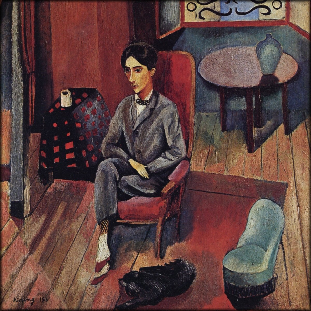 Moïse Kisling - Jean Cocteau in His Studio 1916 | Digital Download - 1 image