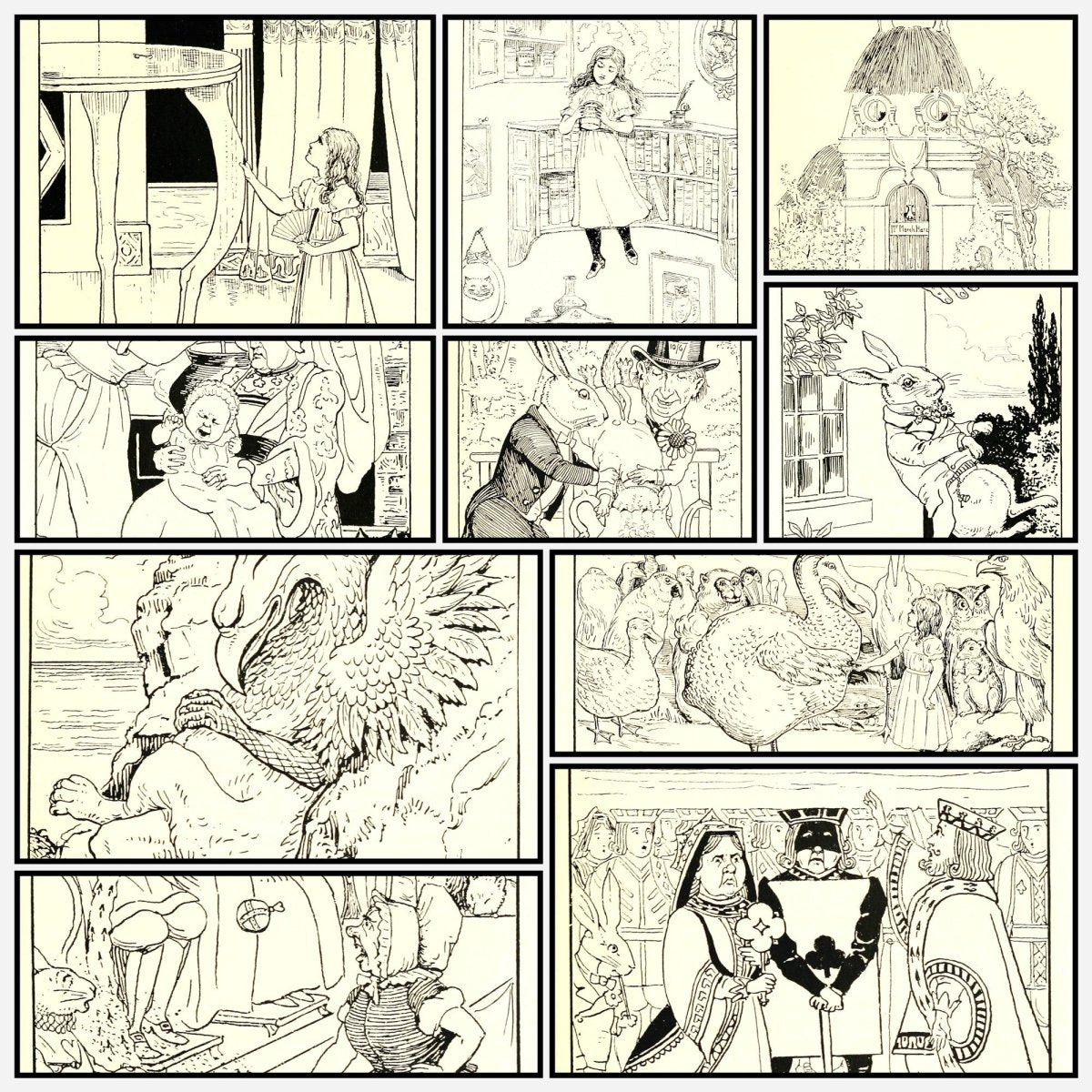 Alice's Adventures in Wonderland 1910 - Brinsley Le Fanu | A snapshot of the images