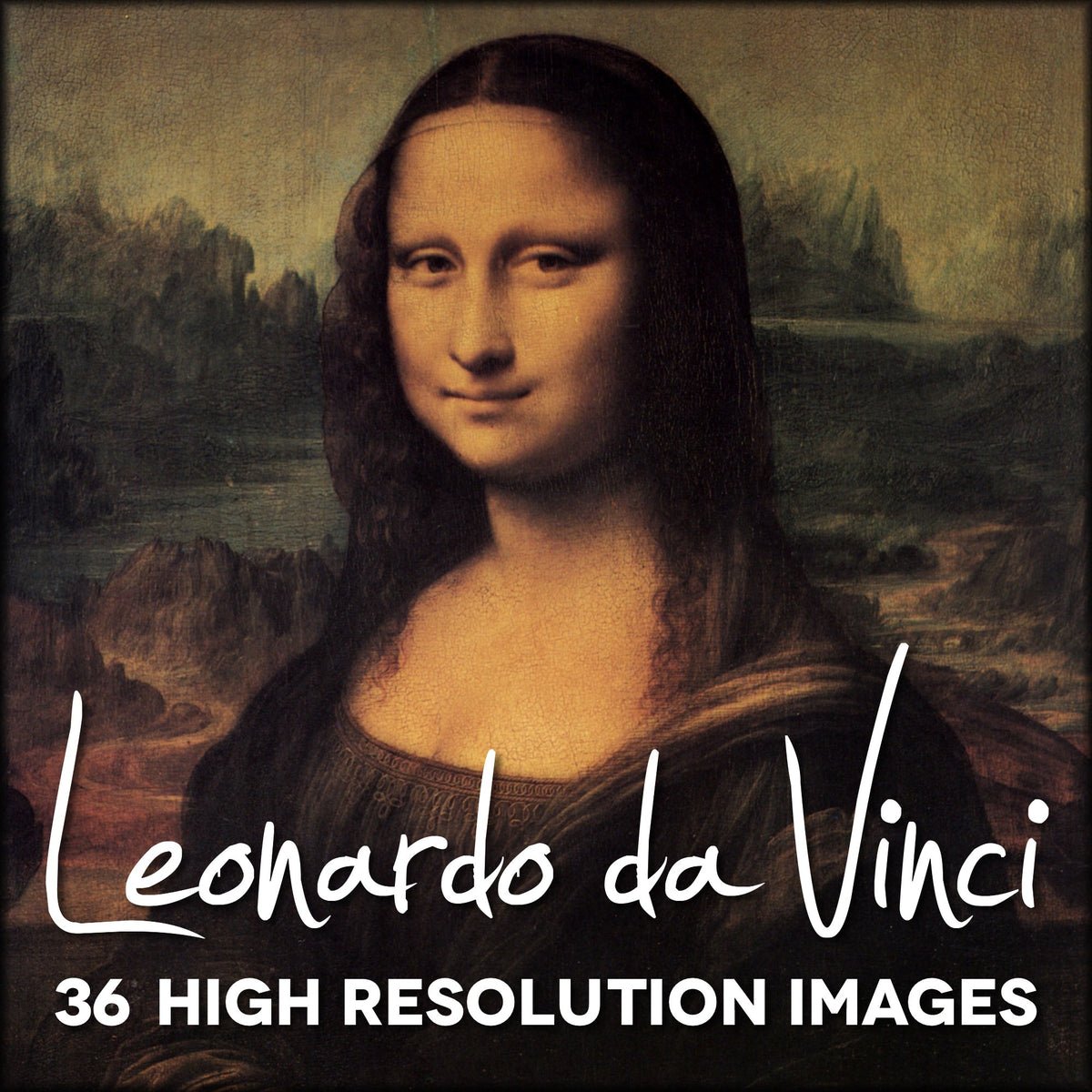 Leonardo da Vinci Public Domain Images including Mona Lisa | Digital Download - 36 images