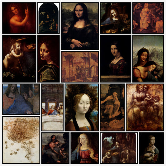 Leonardo da Vinci 36 Public Domain Images including Mona Lisa | A snapshot of some of the images