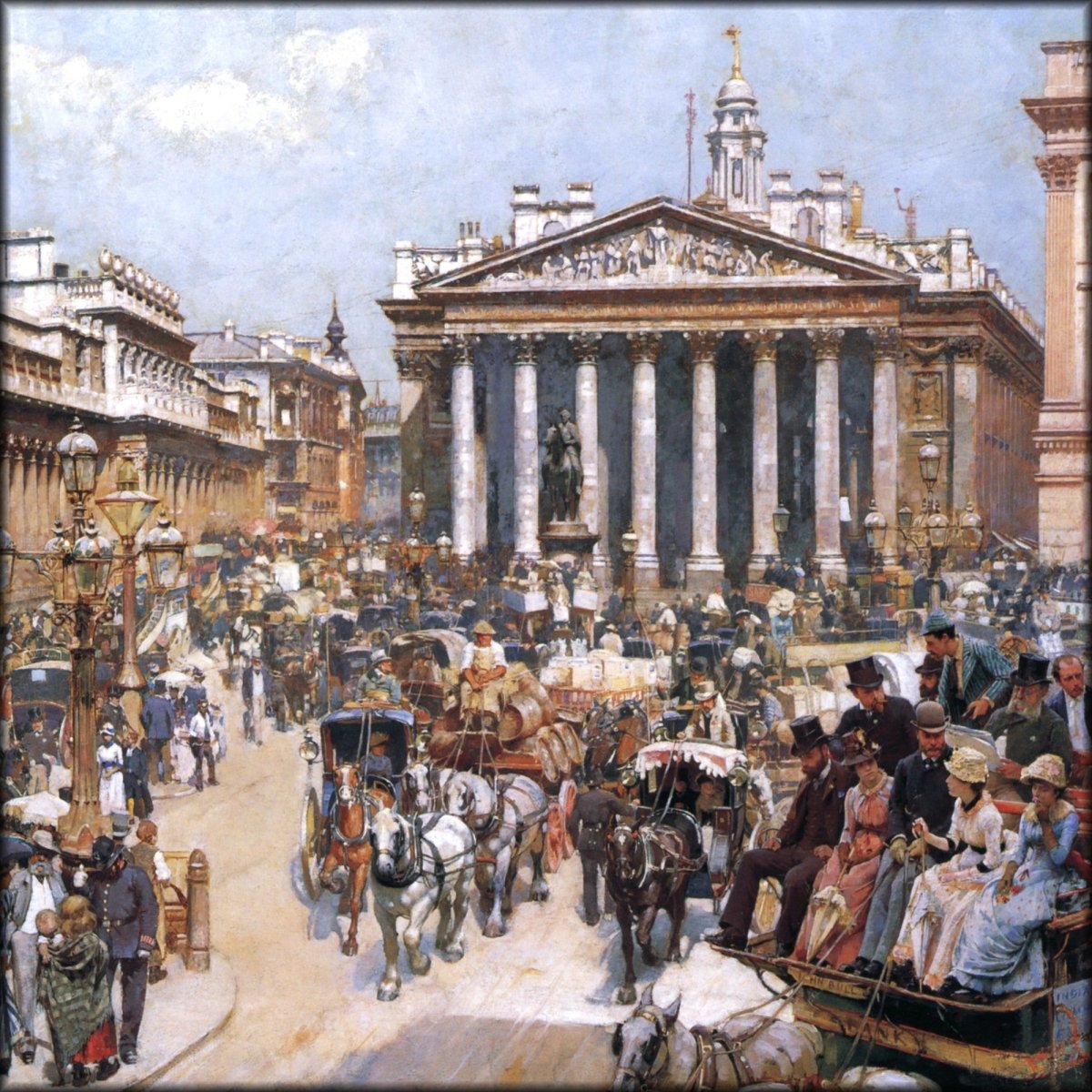 William Logsdail (1859-1944) - Bank & Royal Exchange 1887 | Digital Download - 1 image