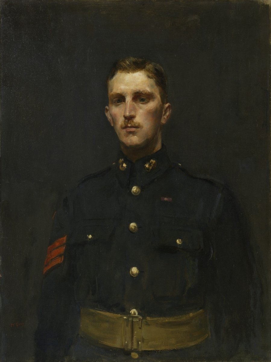 Ambrose McEvoy - Sergeant N A Finch, Vc, Rma 1918 | Dimensions 10468 x 13979 pixels