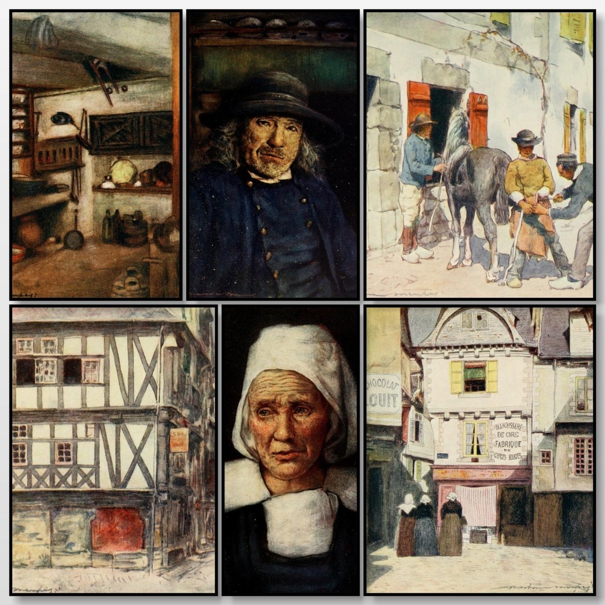 Brittany 1912 - Mortimer Menpes - 75 images | A snapshot of some of the images