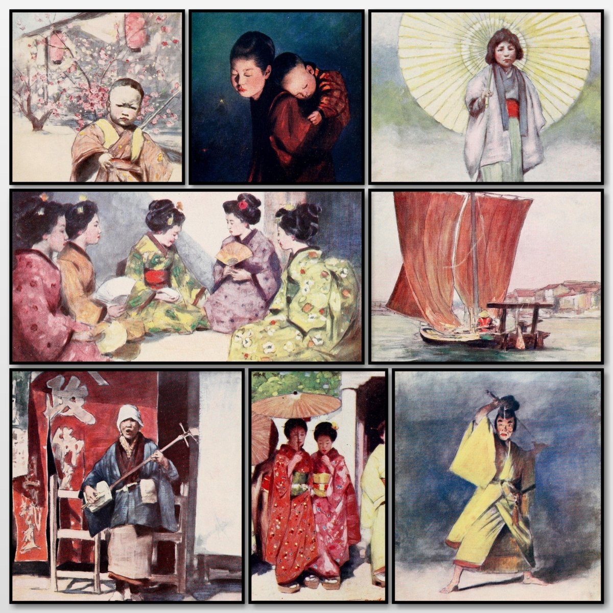 Japan 1901 - Mortimer Menpes - 99 images | A snapshot of some of the images
