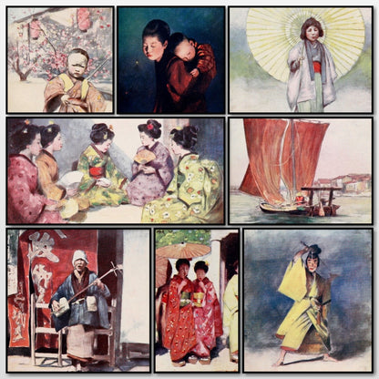 Japan 1901 - Mortimer Menpes - 99 images | A snapshot of some of the images