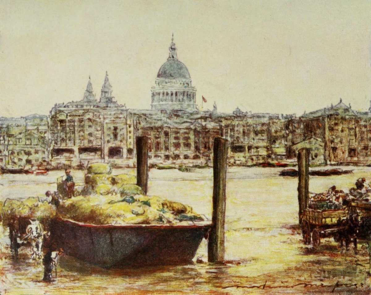 The Thames, 1906 - Mortimer Menpes - 53 images | Dimensions 2770 x 2205 pixels