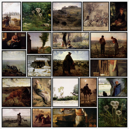 Jean-François Millet Public Domain Images to Download | A snapshot of some of the images