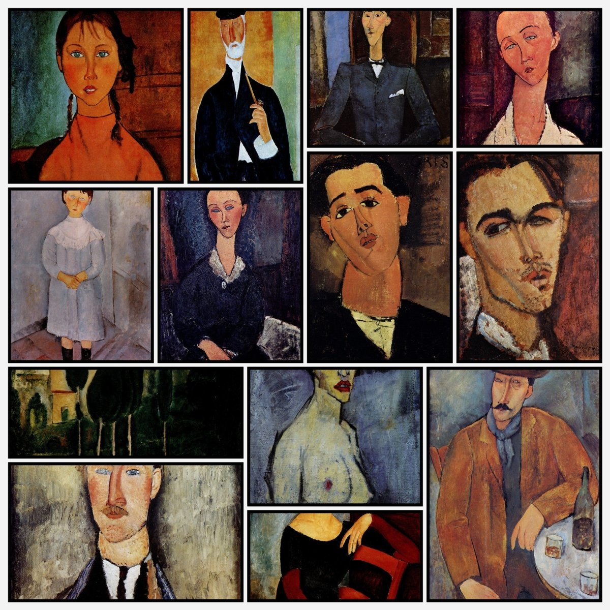 Modigliani Public Domain Images to Download | A snapshot of some of the images