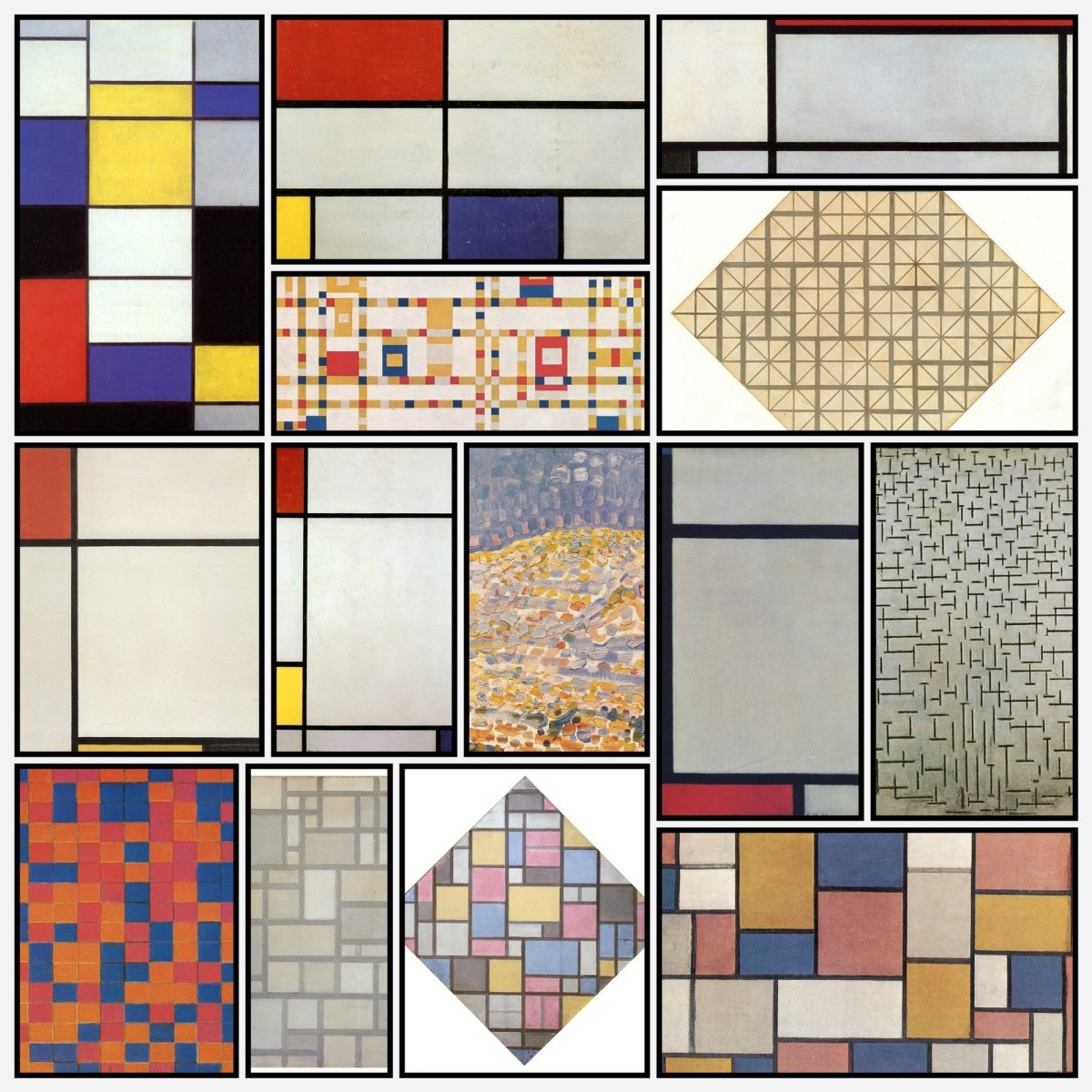 Piet Mondrian Artwork in the Public Domain | A snapshot of some of the images