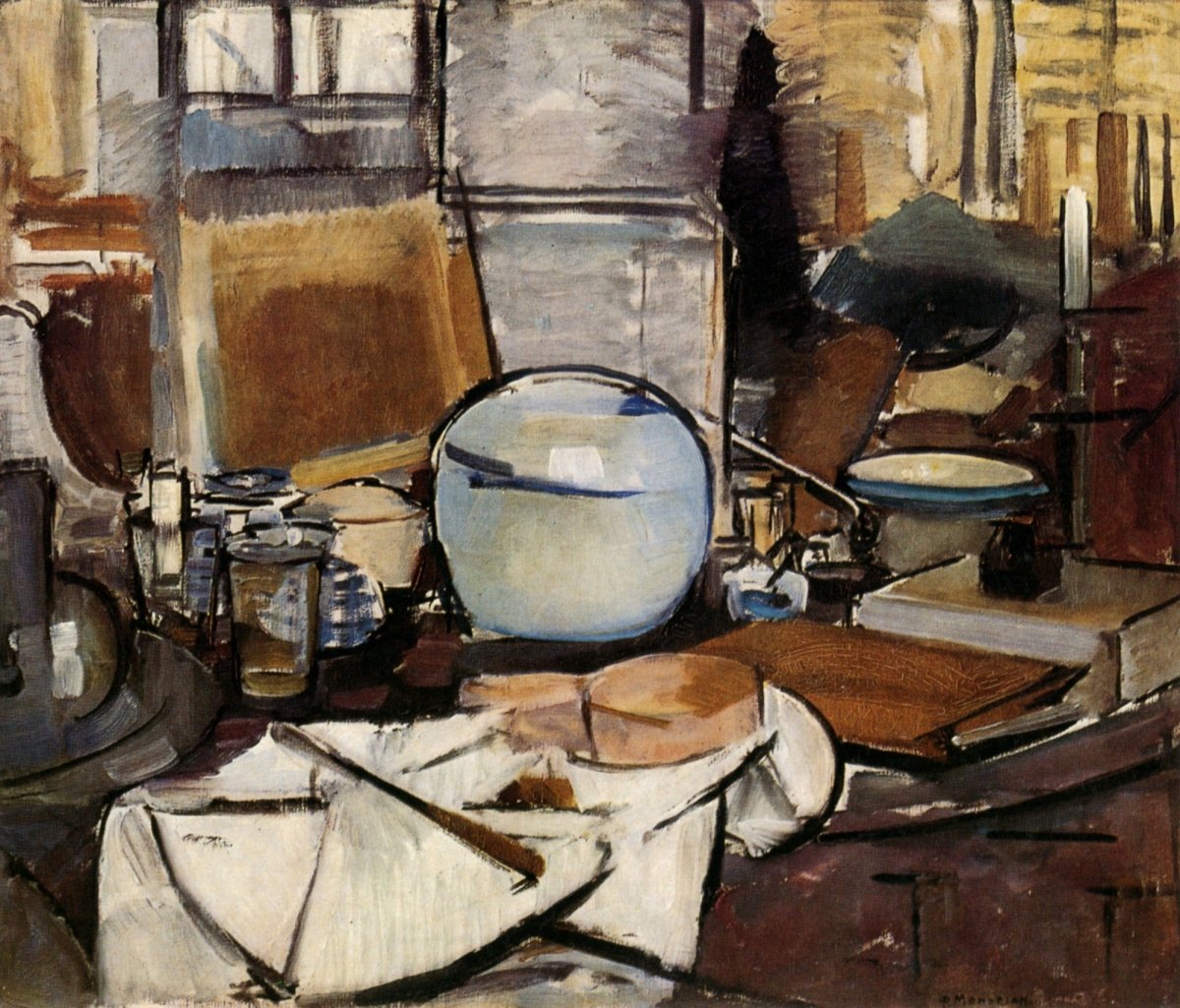 Piet Mondrian Artwork in the Public Domain | Dimensions 5364 x 4581 pixels