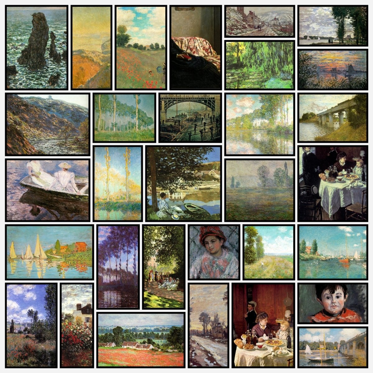 Claude Monet Public Domain Images to Download | A snapshot of some of the images