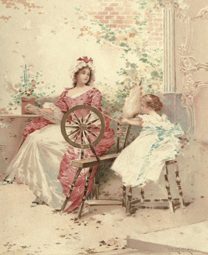 Children of Colonial Days c1894 - E. Percy Moran - 12 images | Dimensions 2125 x 2600 pixels