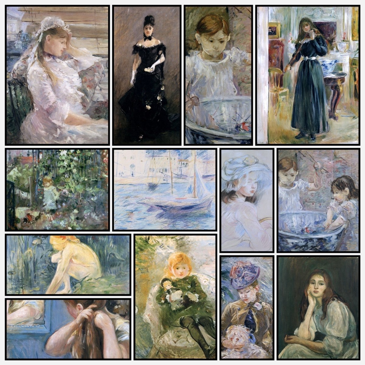 Berthe Morisot Public Domain Images to Download | A snapshot of some of the images
