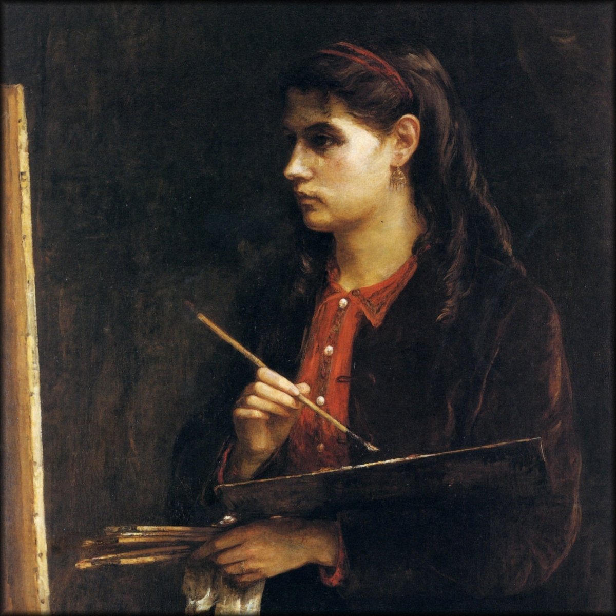 Edma Morisot - Portrait of Berthe Morisot 1865 | Digital Download - 1 image