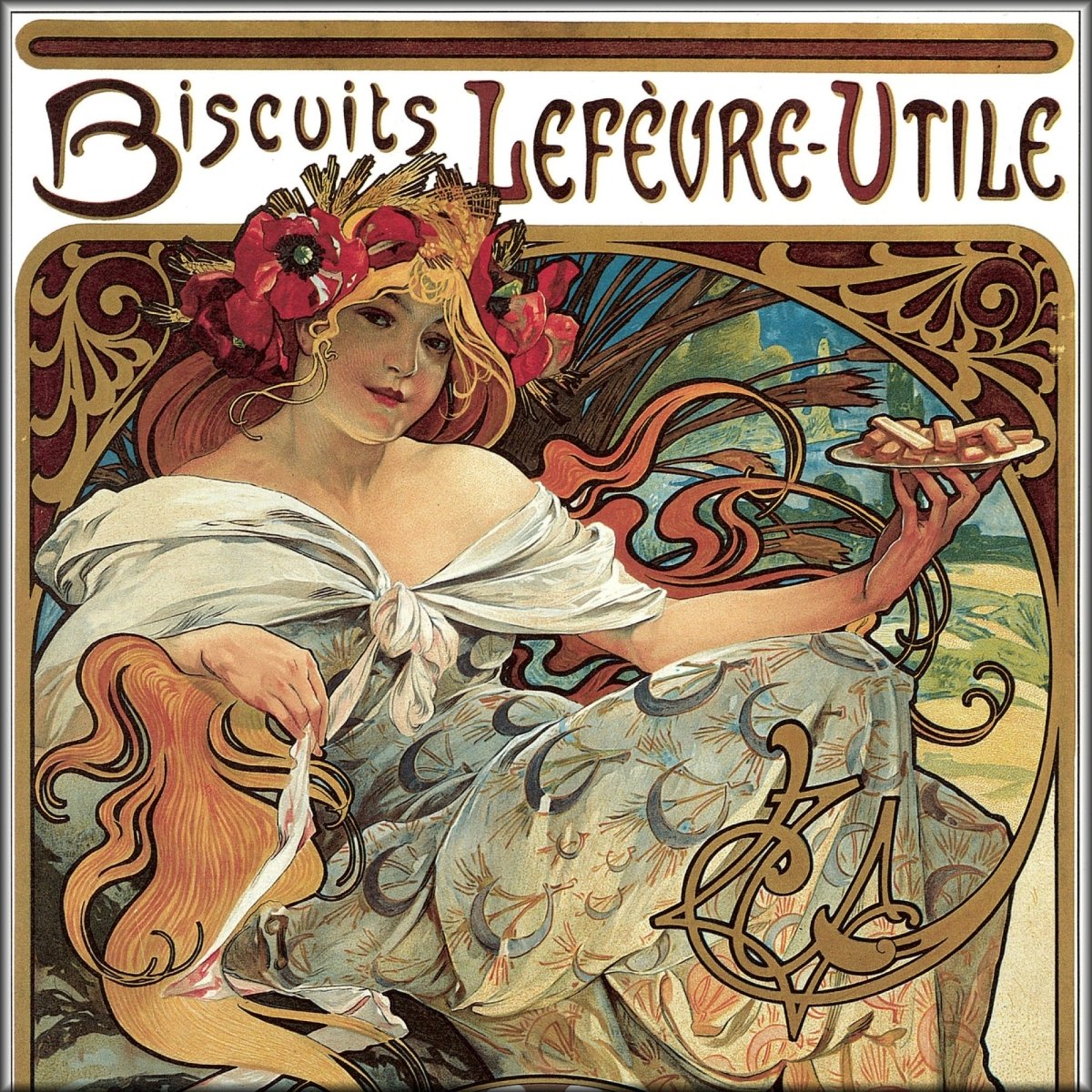 Alphonse Mucha (1860-1939) - Biscuits Lefevre-Utile 1896 | Digital Download - 1 image