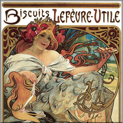 Alphonse Mucha (1860-1939) - Biscuits Lefevre-Utile 1896 | Digital Download - 1 image