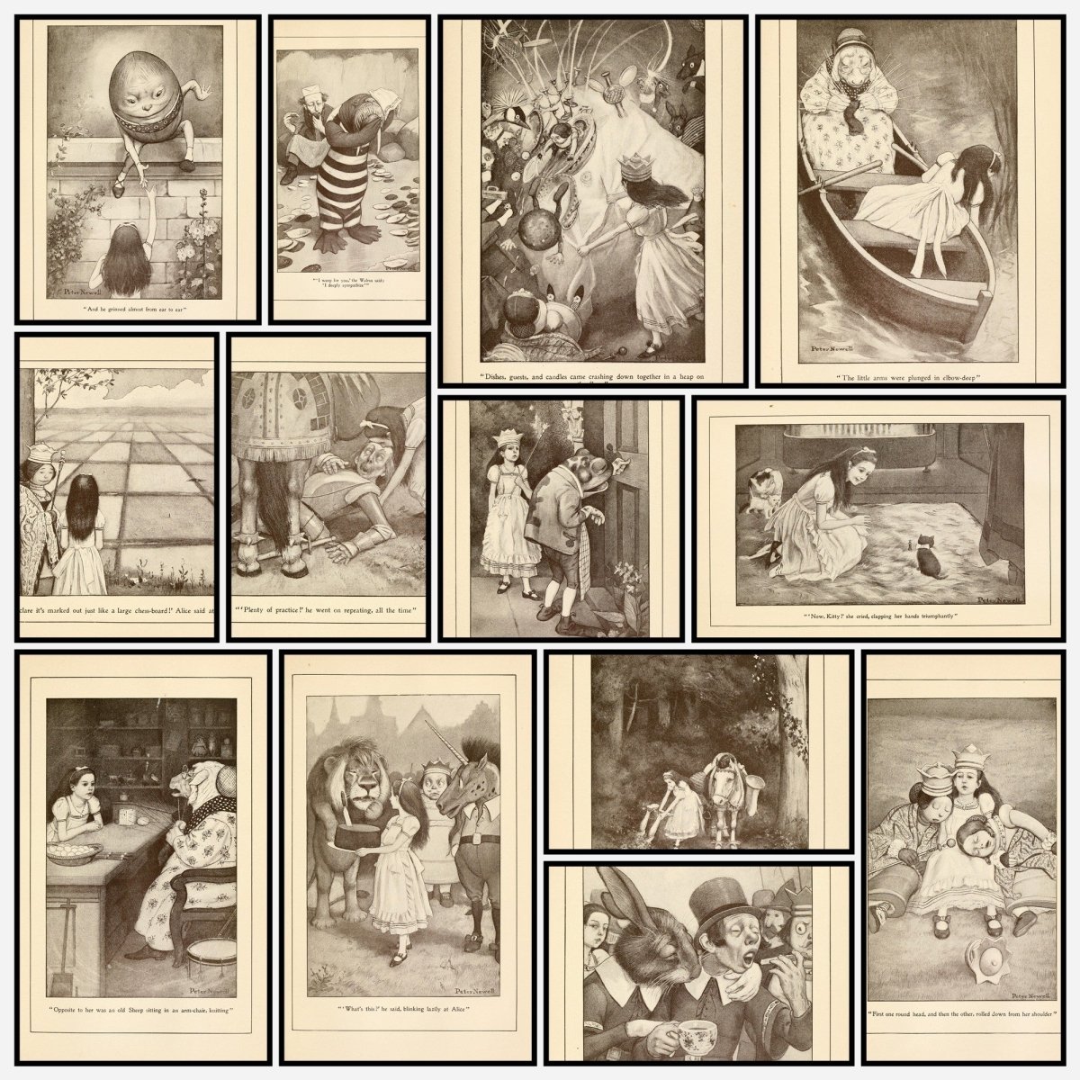 Through the Looking Glass 1902 - Peter Newell (1862-1924) - 40 images | A snapshot of some of the images