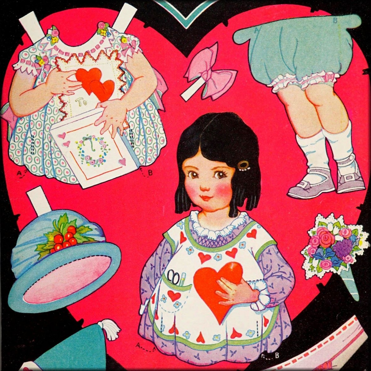 Paper Dolls Collection - 7 vintage images | Special Collection - Digital Download - 7 images