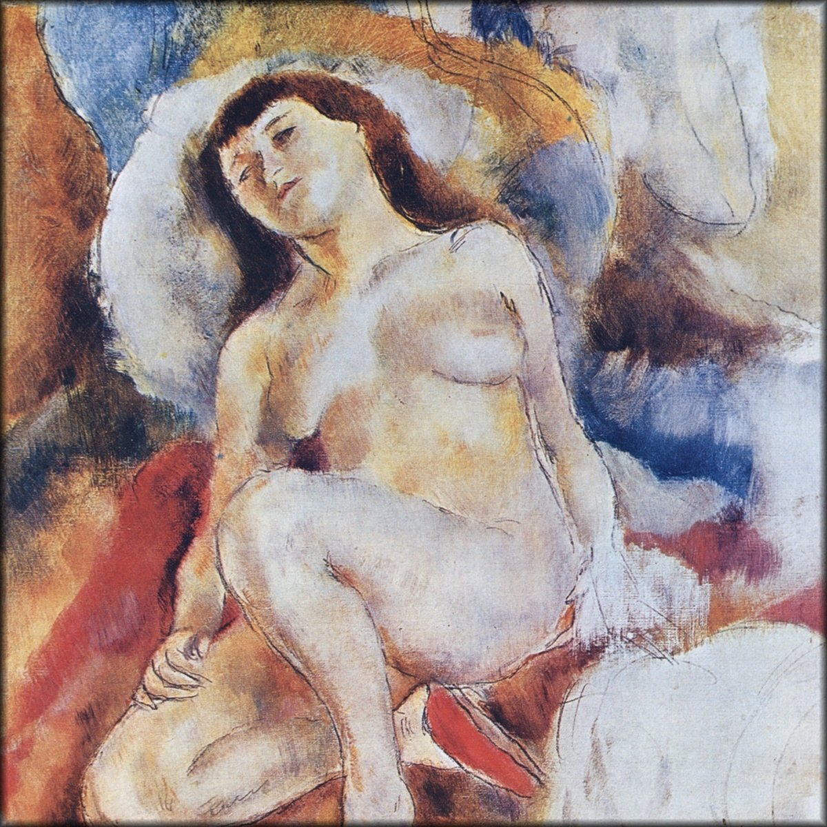Jules Pascin - Nude with Red Sandals 1927 | Digital Download - 1 image