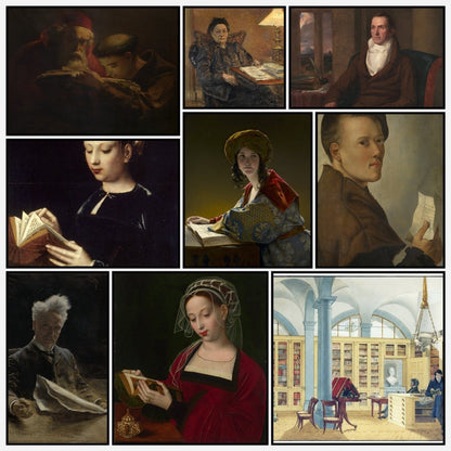 People that Read - 100 Images Vintage Art Collection | A snapshot of some of the images