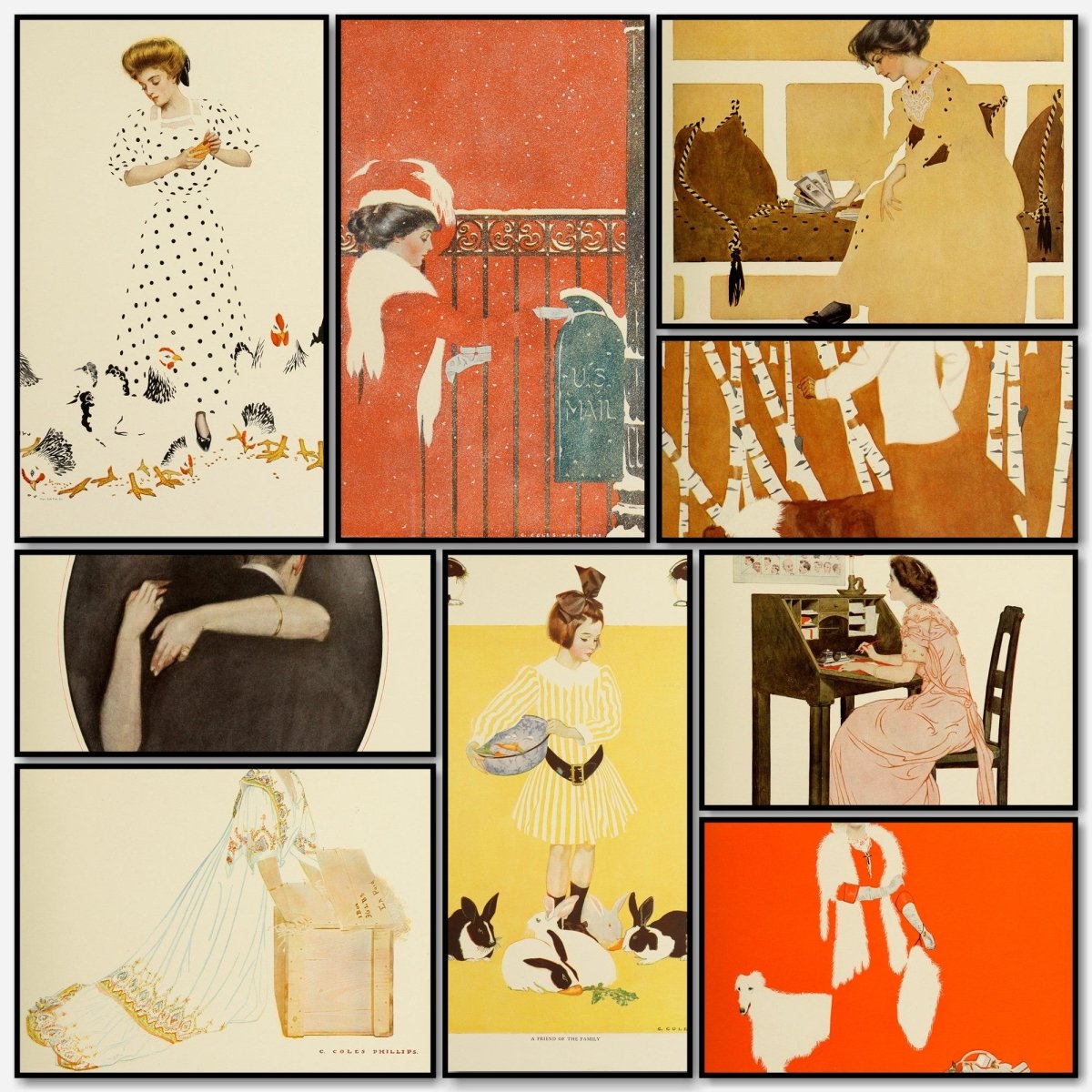 A Gallery of Girls 1911 - Clarence Coles Phillips | A snapshot of some of the images