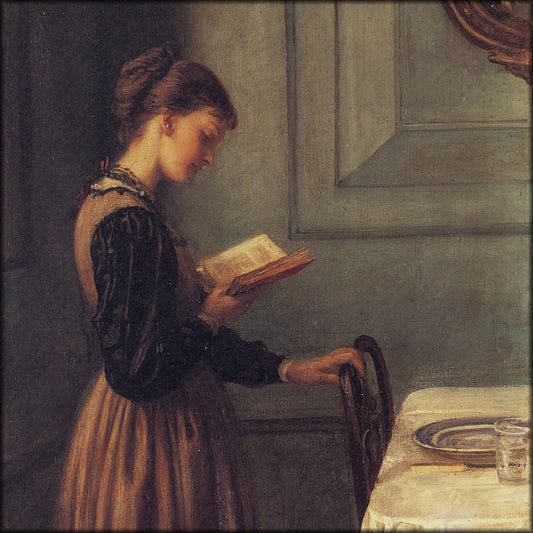 Valentine Prinsep (1838-1904) - Study of a Girl Reading c.1860s-70s | Digital Download - 1 image